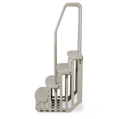 Main Access 200601T 26 Inch Wide IStep Above Ground Swimming Pool Step Ladder No Swim Zone And Flow Through Step Entry System, Taupe 1 Main Access 200601T 26 Inch Wide IStep Above Ground Swimming Pool Step Ladder No Swim Zone And Flow Through Step Entry System, Taupe