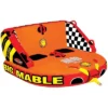 SPORTSSTUFF 53-2213 Big Mable 2 Person Double Rider Lake Inflatable Towable Boat Tube With 60-Foot Tow Rope And Heavy-Duty Full Nylon Cover