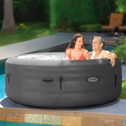 Intex 28481E Simple Spa 77in X 26in 4 Person Inflatable Hot Tub Set With Energy Efficient Cover And Filter Pump -Water Sports Equipment GUEST b24c4b62 2aee 4a29 bb31 24e0c57ae703