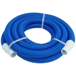 Pool Central Blow Molded PE Vacuum Hose With White Cuffs 27' X 1.25" - Blue