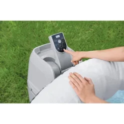 Bestway Aruba 3 Person Inflatable Round Outdoor Hot Tub SaluSpa With 110 Soothing AirJets, Filter Cartridge, Spa Pump, And Insulated Cover - Gray -Water Sports Equipment GUEST bd157e51 efd2 4e6c b1b1 08815dd8391d