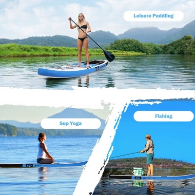 Costway 10'5'' Inflatable Stand Up Paddle Board SUP With Carrying Bag Aluminum Paddle 6 Costway 10'5'' Inflatable Stand Up Paddle Board SUP With Carrying Bag Aluminum Paddle - Image 6