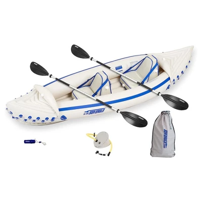 Sea Eagle 330 2 Person Inflatable Sport Kayak Canoe Boat W/ Pump & Oars 5 Sea Eagle 330 2 Person Inflatable Sport Kayak Canoe Boat W/ Pump & Oars - Image 5