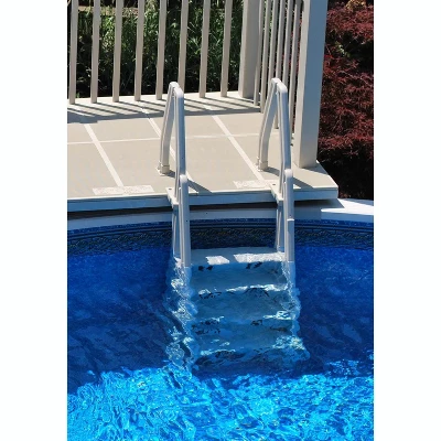 Vinyl Works IN Deluxe 32 Inch Adjustable In Step Above Ground Pool Ladder, Taupe 2 Vinyl Works IN Deluxe 32 Inch Adjustable In Step Above Ground Pool Ladder, Taupe - Image 2