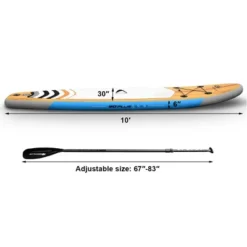 Costway 10' Inflatable Stand Up Paddle Board Surfboard SUP W/ Bag Adjustable Paddle Fin -Water Sports Equipment GUEST cd275856 36a7 46dc 9952 2019154176ca