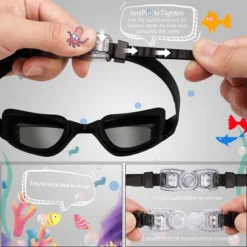 Link Active Kids Swim Goggle With Fast Clasp Technology UV Protection Leak & Fog Proof Wide View Boys & Girls Ages 3-9 2 Pack -Water Sports Equipment GUEST d16def42 3571 4f57 be69 6bbd9c3ce168