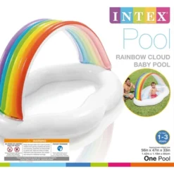 Intex 57141EP Round Inflatable Rainbow Cloud Outdoor Baby Pool For Ages 1-3 Years Old -Water Sports Equipment GUEST d2b658cd b7d3 43f5 baac e8b17de536db