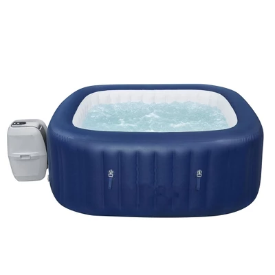 Coleman SaluSpa 4 Person Square Portable Inflatable Outdoor Hot Tub Spa & Intex PureSpa Attachable Cup Holder And Refreshment Tray Accessory 1 Coleman SaluSpa 4 Person Square Portable Inflatable Outdoor Hot Tub Spa & Intex PureSpa Attachable Cup Holder And Refreshment Tray Accessory