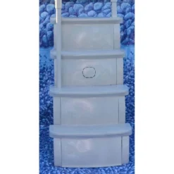 Main Access 200600T 24" Wide Heavy-Duty Resin Adjustable Above Ground Swimming Pool Smart Step Entry System With Handrail (No Ladder), Taupe -Water Sports Equipment GUEST dc7f8144 a597 41d5 ac39 ff16c0a37cab