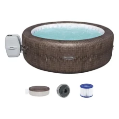 Bestway St. Moritz SaluSpa Inflatable Round Outdoor Hot Tub With 180 Soothing AirJets, Filter Cartridge, Pump, And Insulated Cover 11 Bestway St. Moritz SaluSpa Inflatable Round Outdoor Hot Tub With 180 Soothing AirJets, Filter Cartridge, Pump, And Insulated Cover -Water Sports Equipment GUEST e07b9685 a38b 4813 9c38 e00a9ae82cac
