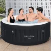 Bestway Miami SaluSpa Inflatable Round Outdoor Hot Tub With 140 Soothing AirJets, Filter Cartridges, Pump, And Insulated Cover