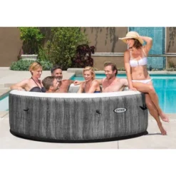 Intex 28441EP PureSpa Plus Inflatable Greywash Hot Tub Bubble Jet Spa + Intex 28520E Side Mounted Electronics Tray Accessory With LED Light Strip -Water Sports Equipment GUEST e29ba1a8 6139 4282 bcf6 70b744f2d403 1