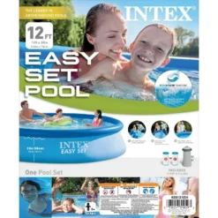 Intex 28131EH 12 Foot X 30 Inch Easy Set Above Ground Inflatable 4 Person Swimming Pool With 530 GPH Filter Pump For Children And Adults -Water Sports Equipment GUEST e421b085 0ce6 4087 8d17 0331d4f68773