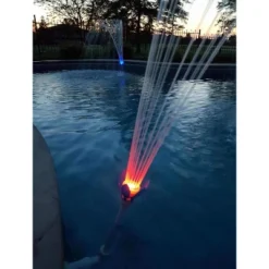 Magic Pool Fountain Water Powered Swimming Accessory Sprinkler Aerates With Color Changing LED Light Bulb For Use With 1.5 Inch Outlets (2 Pack) -Water Sports Equipment GUEST ebbc9dc8 3bde 4c79 94c6 2e5f1fc74d43