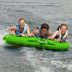 RAVE Sports Ripper XP Quick Connect Inflatable 3 Person Rider Towable Pull Behind Water Sport Raft Tube Float For Tubing And Boating, Green -Water Sports Equipment GUEST eee00f54 5177 461b bd84 085f1fdaa499
