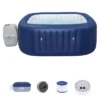 Coleman SaluSpa 4 Person Square Portable Inflatable Outdoor Hot Tub Spa With Intex PureSpa Battery Powered Multi-Colored LED Light