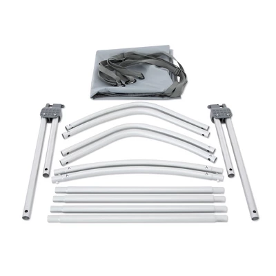 Intex Bimini Top Sun Shade Canopy Cover With Aluminum Frame For Mariner, Seahawk, Excursion, & Challenger Boat Models, Accessory Only, Gray 1 Intex Bimini Top Sun Shade Canopy Cover With Aluminum Frame For Mariner, Seahawk, Excursion, & Challenger Boat Models, Accessory Only, Gray