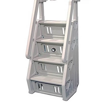 Vinyl Works IN Deluxe 32 Inch Adjustable In Step Above Ground Pool Ladder, Taupe 1 Vinyl Works IN Deluxe 32 Inch Adjustable In Step Above Ground Pool Ladder, Taupe