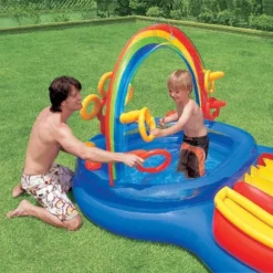 Intex 9.75ft X 6.3ft X 53in Rainbow Slide Kids Play Inflatable Pool Ring Center -Water Sports Equipment GUEST fa62b90d bf4a 45f5 89b5 b7bac733396f 1