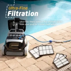 Dolphin Explorer E30 Robotic Pool Vacuum Cleaner With Wi-Fi Control With Ultra-Fine Filters For All Pool Types Up To 50 FT In Length