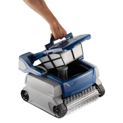 Polaris Sport Robotic Inground Swimming Pool Wall Climbing Vacuum Cleaner With Cyclonic Vacuum Technology, Push'N'Go Filter, And Pool Caddy (F8050)